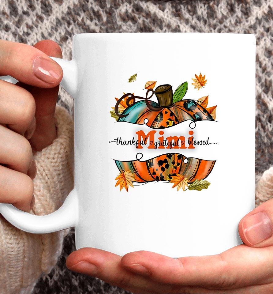 Mimi Pumpkin Thankful Grateful Blessed Coffee Mug