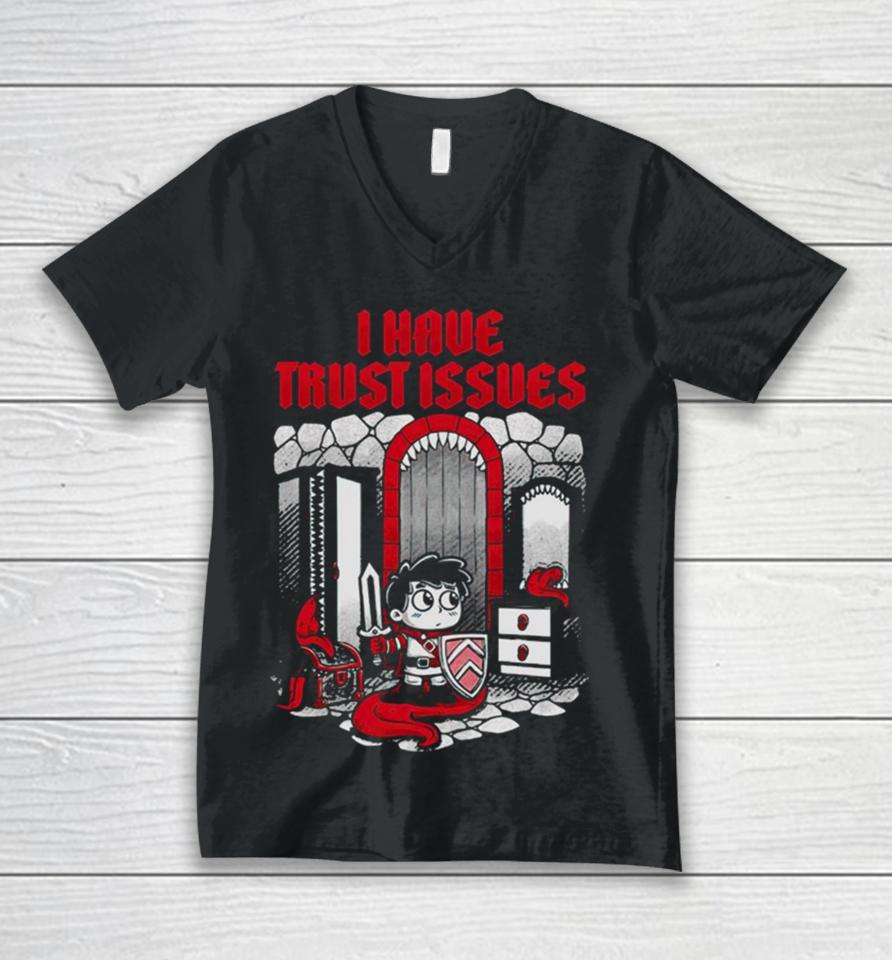 Mimic From Dungeons &Amp; Dragons I Have Trust Issues Unisex V-Neck T-Shirt