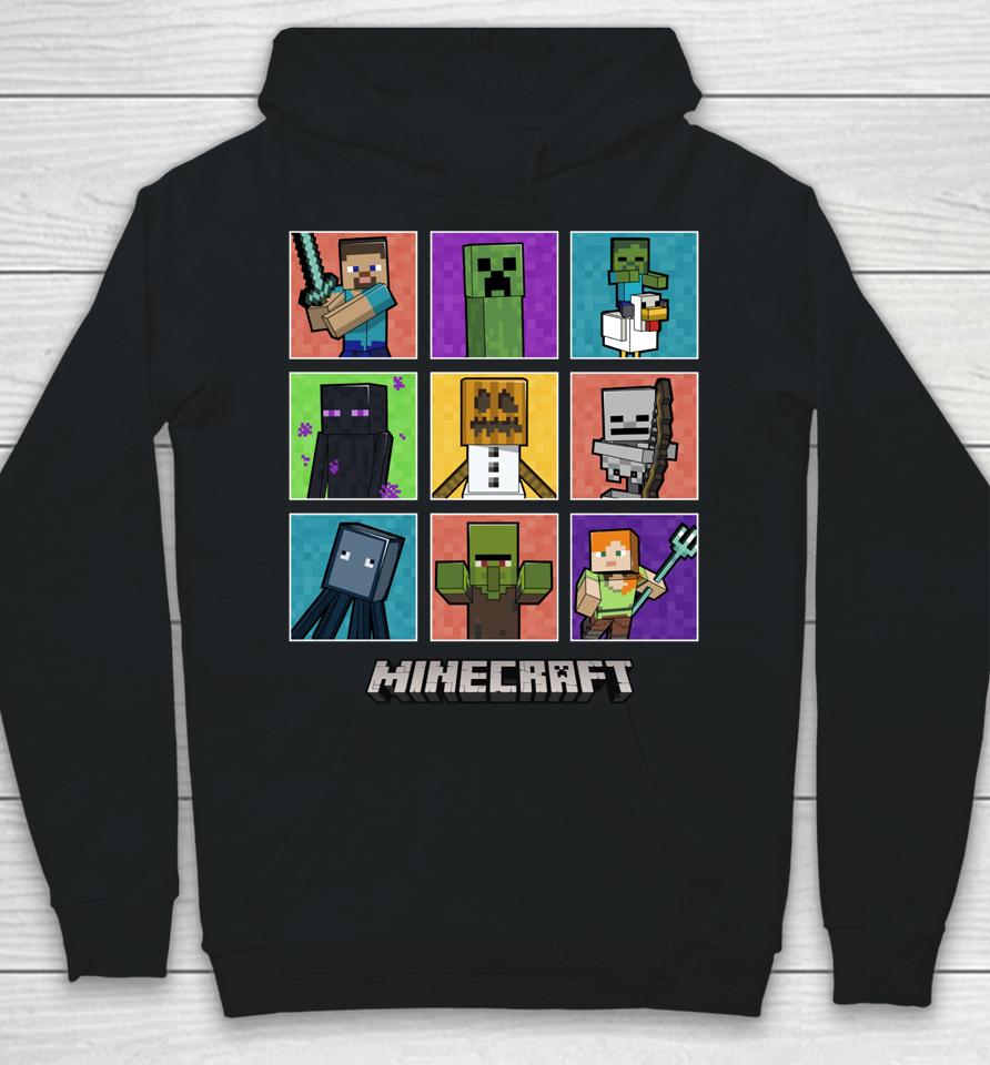 Minecraft Group Shot Colored Box Up Hoodie