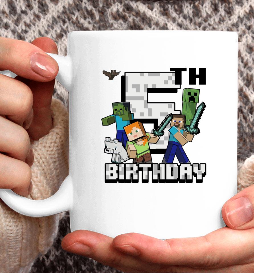 Minecraft Group Shot Happy 5Th Birthday Coffee Mug