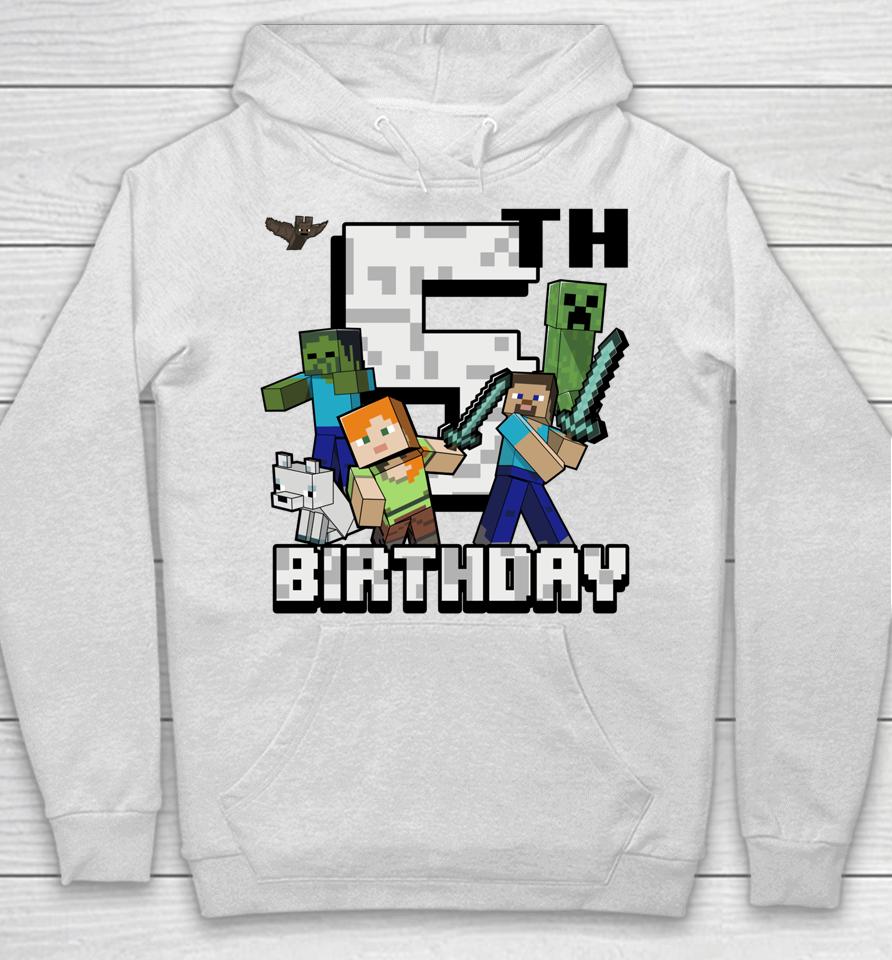 Minecraft Group Shot Happy 5Th Birthday Hoodie