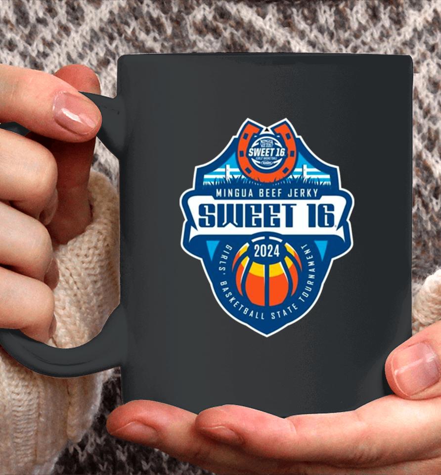 Mingua Beef Jerky Sweet 16 2024 Girls’ Basketball State Tournament Logo Coffee Mug
