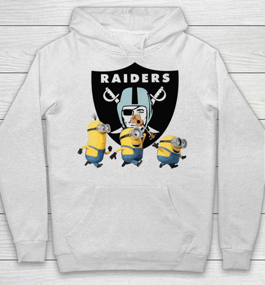 Minions Team Las Vegas Raiders Football Nfl Logo Hoodie