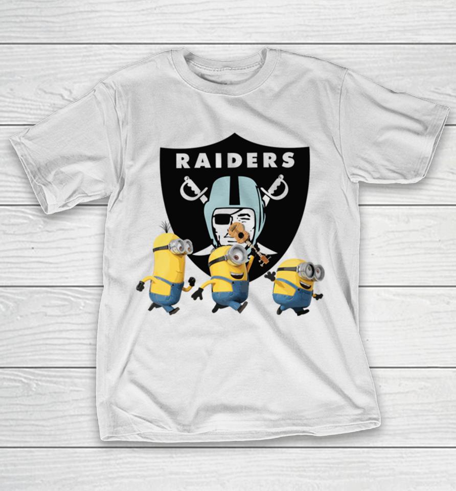 Minions Team Las Vegas Raiders Football Nfl Logo T-Shirt