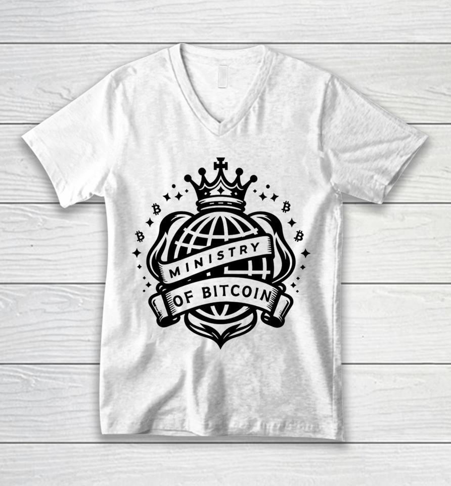 Ministry Of Bitcoin Unisex V-Neck T-Shirt