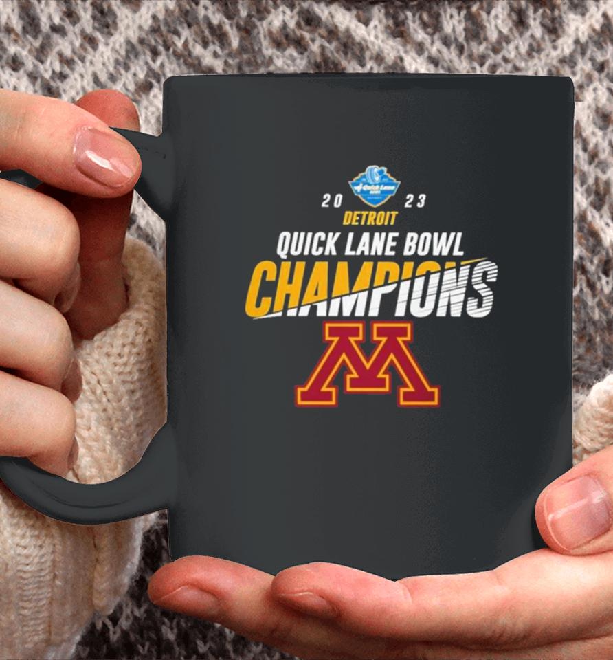 Minnesota Golden Gophers 2023 Quick Lane Bowl Champions Logo Coffee Mug