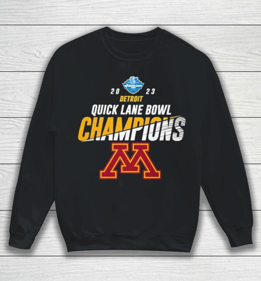 Minnesota Golden Gophers 2023 Quick Lane Bowl Champions Logo Sweatshirt