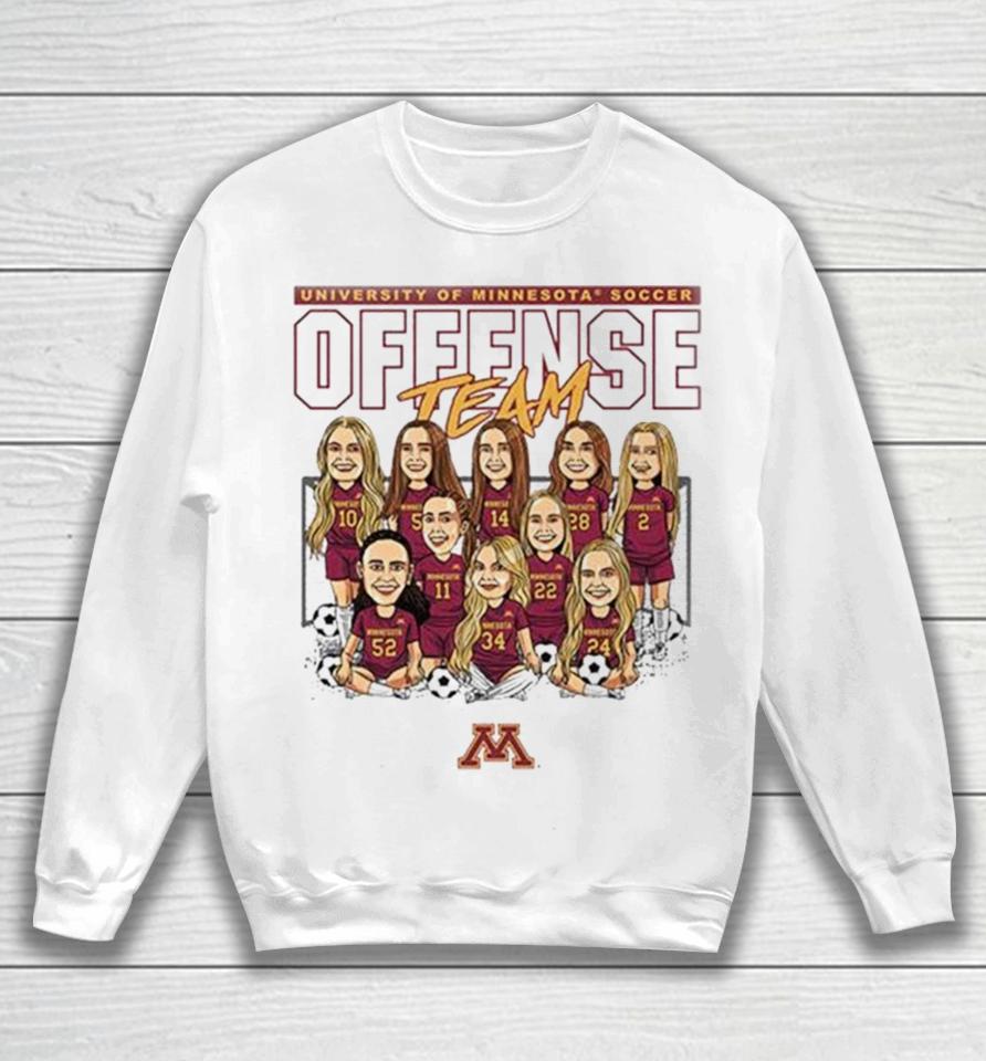 Minnesota Golden Gophers 2024 Ncaa Women’s Soccer Offense Team Caricature Sweatshirt