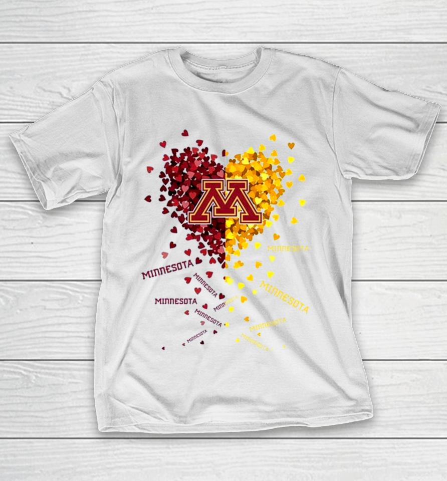Minnesota Golden Gophers Tiny Heart Shape 2023 T-Shirt