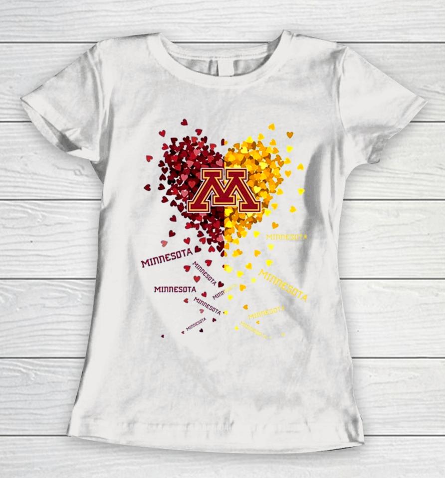 Minnesota Golden Gophers Tiny Heart Shape 2023 Women T-Shirt