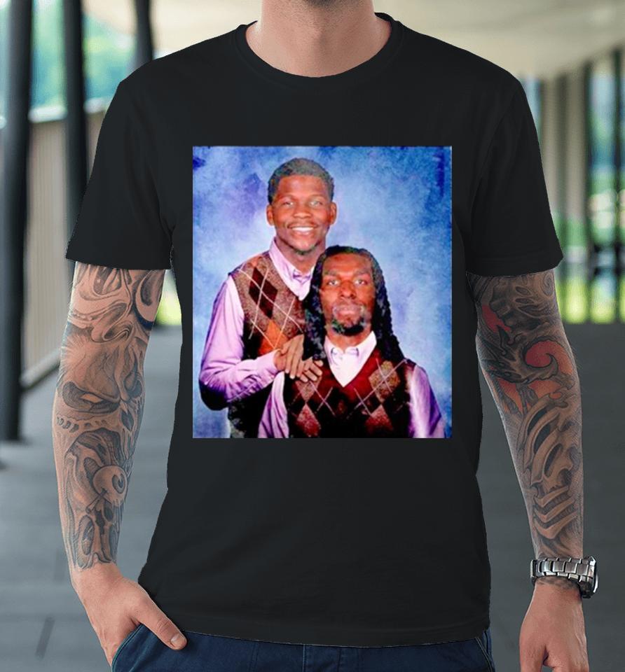 Minnesota Naz Reid And Anthony Edwards Step Bros Premium T-Shirt