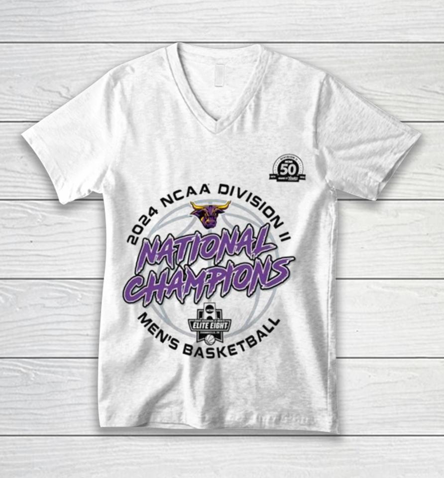 Minnesota State Mavericks 2024 Ncaa Division Ii Men’s Basketball National Champions Unisex V-Neck T-Shirt