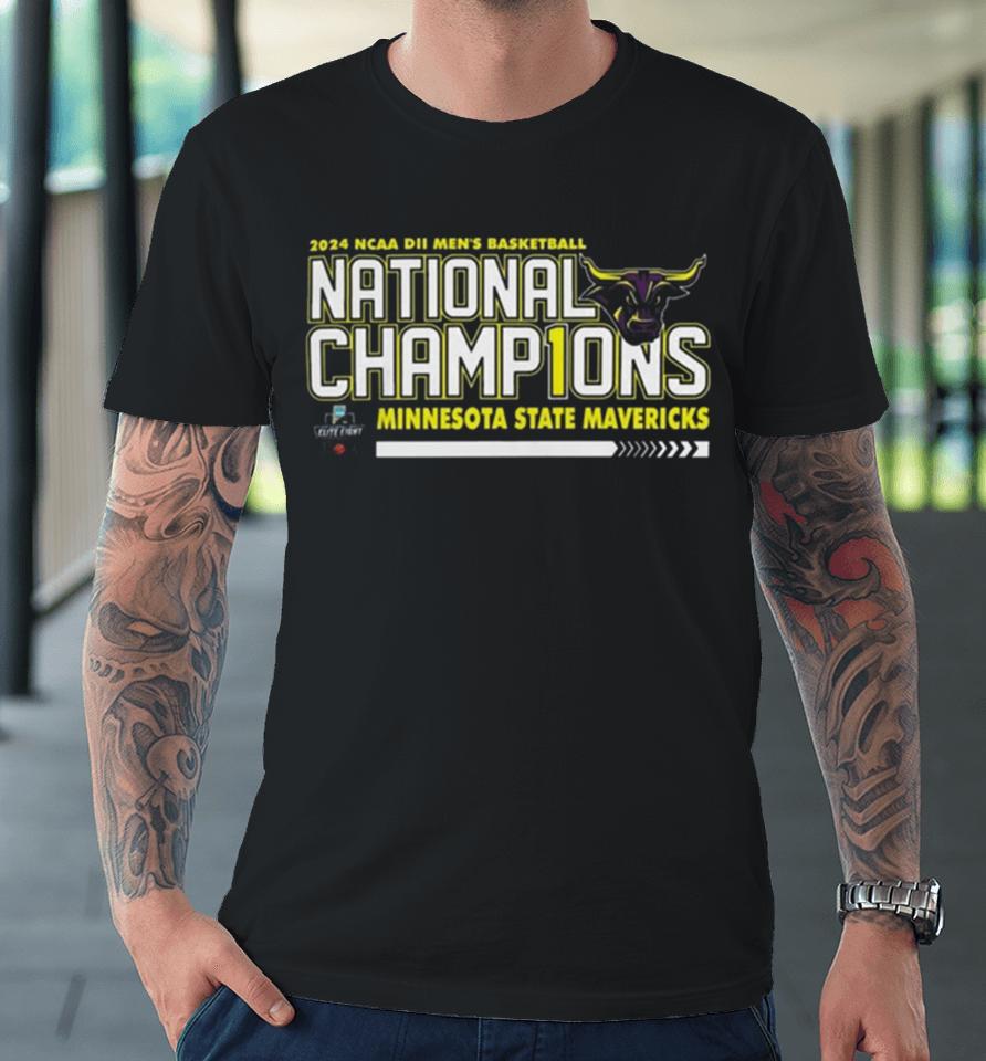 Minnesota State Mavericks 2024 Ncaa Division Ii Men’s Basketball National Champions Premium T-Shirt