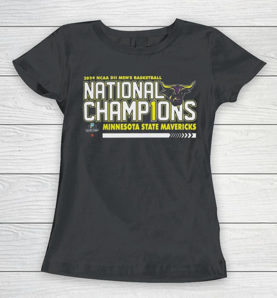 Minnesota State Mavericks 2024 Ncaa Division Ii Men’s Basketball National Champions Women T-Shirt