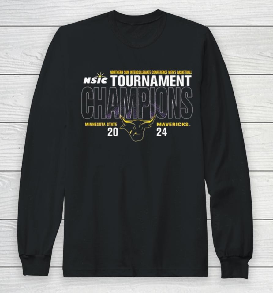 Minnesota State University Mankato Men’s Basketball 2024 Northern Sun Tournament Champions Long Sleeve T-Shirt
