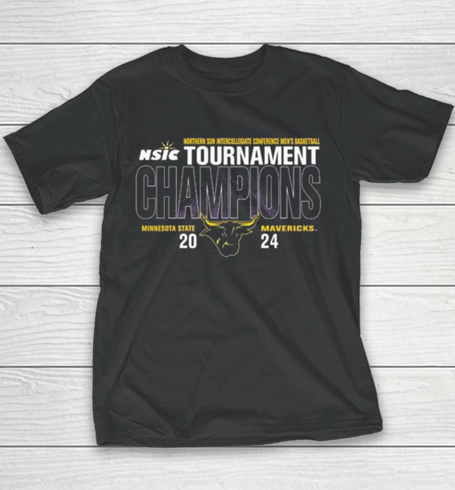 Minnesota State University Mankato Men’s Basketball 2024 Northern Sun Tournament Champions Youth T-Shirt