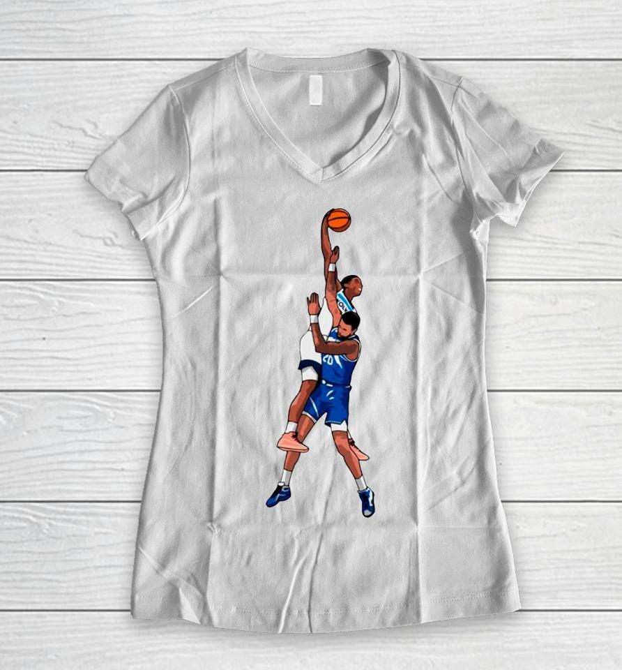 Minnesota Timberwolves Anthony Edwards Player Women V-Neck T-Shirt