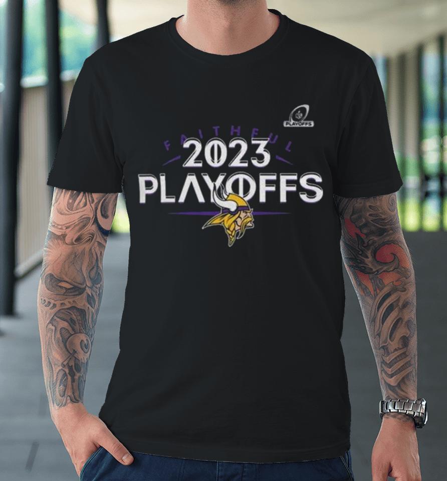 Minnesota Vikings 2023 Nfl Playoffs Faithful Premium T-Shirt