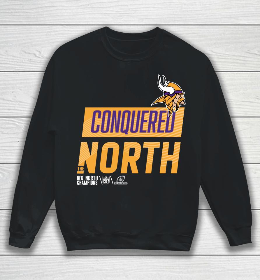 Minnesota Vikings Conquered Nfc North Division Champions Locker Room Sweatshirt
