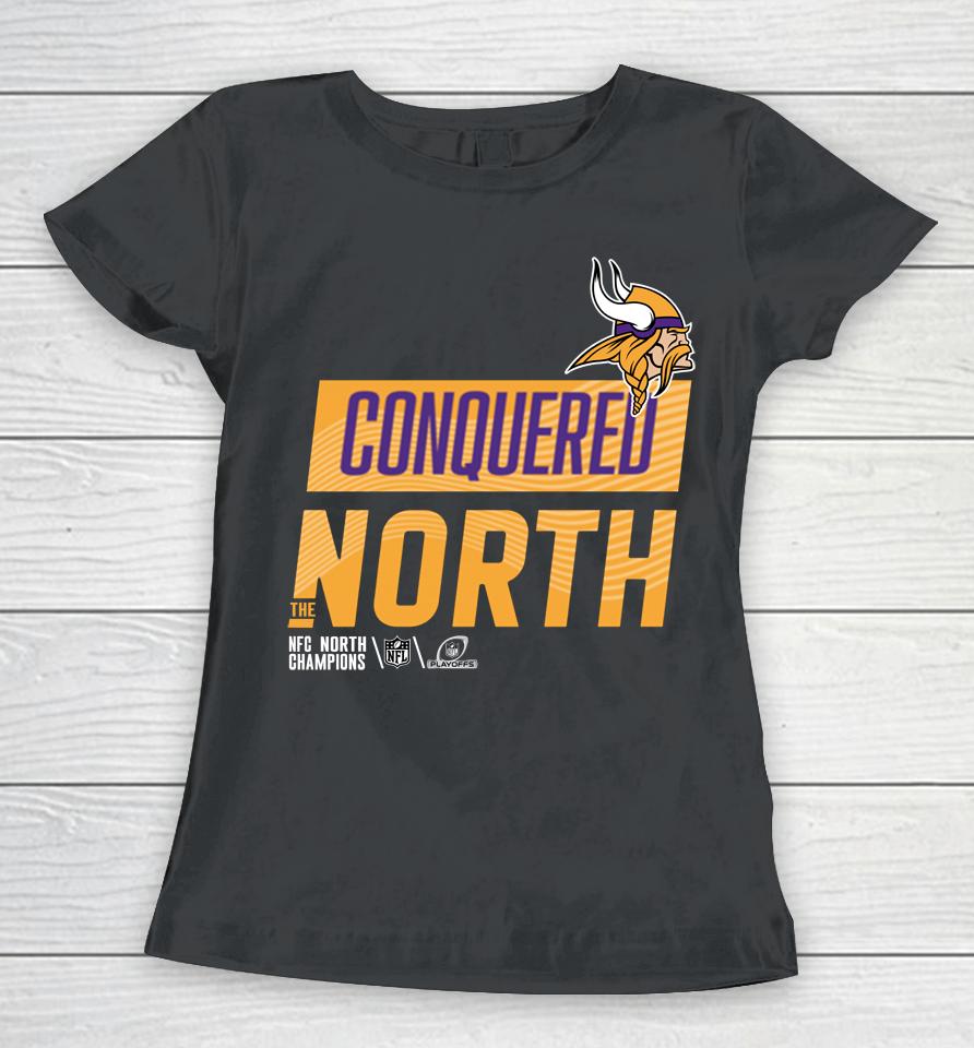 Minnesota Vikings Conquered Nfc North Division Champions Locker Room Women T-Shirt