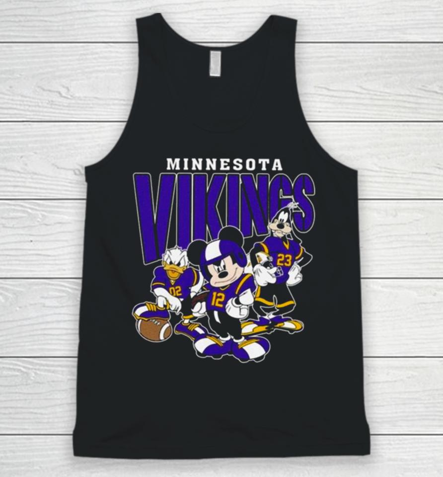 Minnesota Vikings Football Mickey Donald Duck And Goofy Football Team Vintage Unisex Tank Top