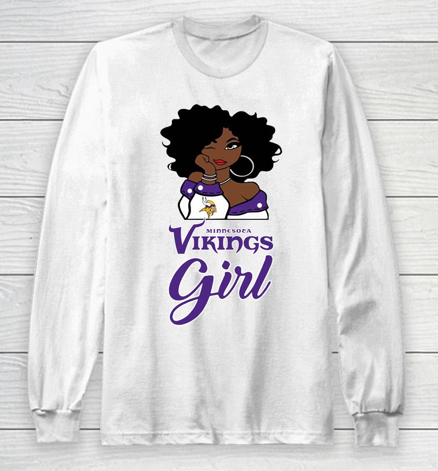 Minnesota Vikings Girl Nfl Long Sleeve T-Shirt