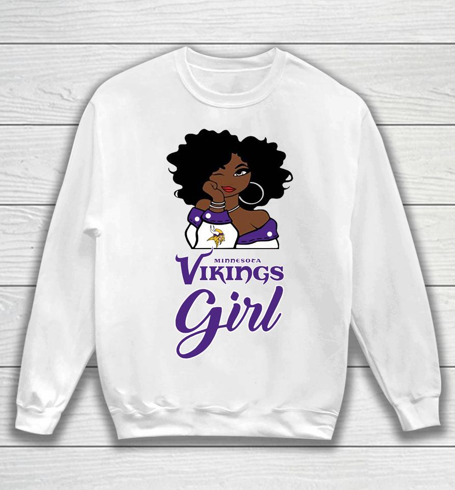 Minnesota Vikings Girl Nfl Sweatshirt