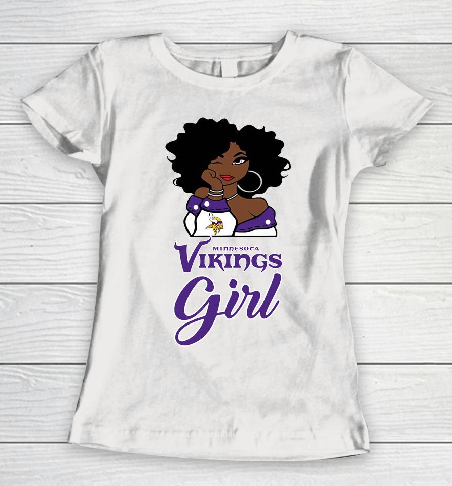 Minnesota Vikings Girl Nfl Women T-Shirt