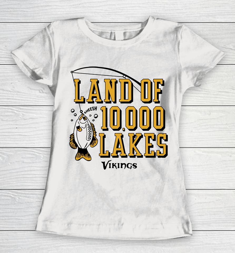 Minnesota Vikings Homage Hyper Local Land Of 10000 Lakes Women T-Shirt