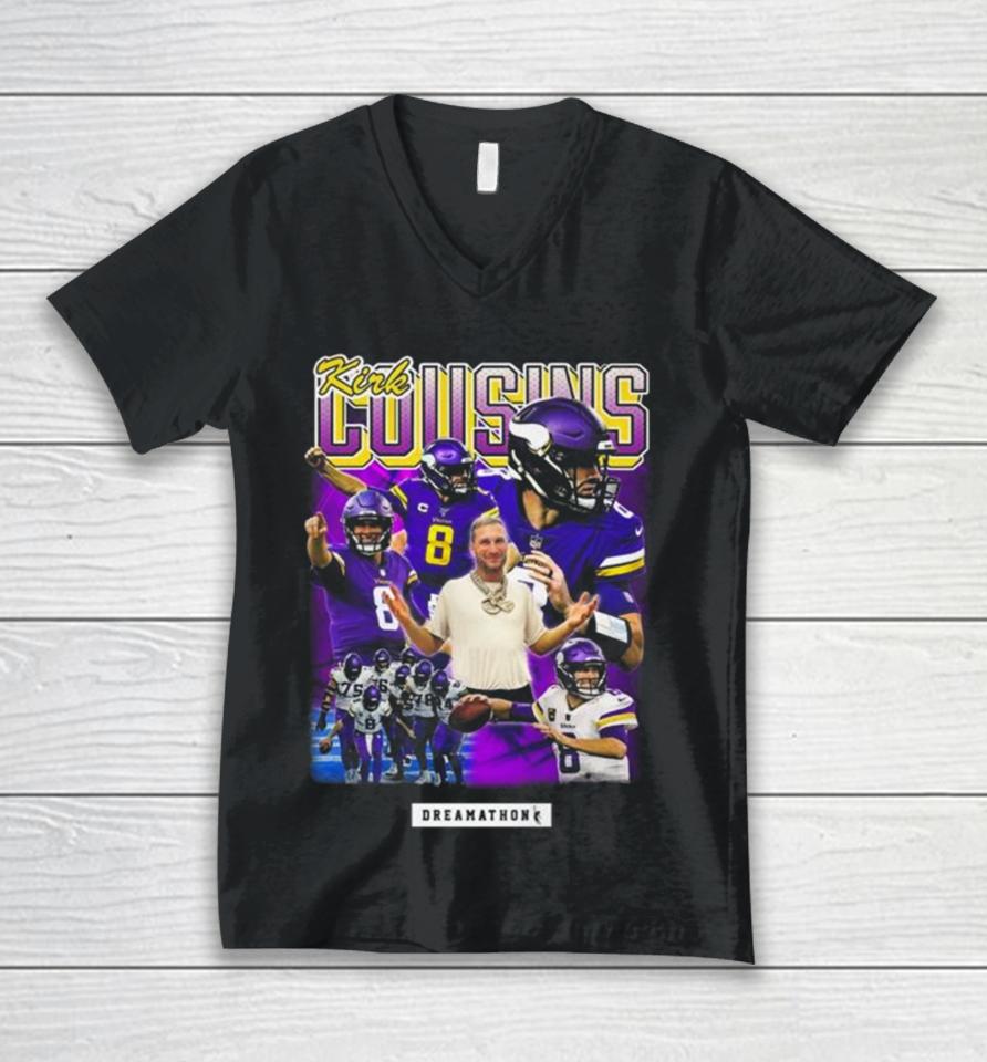Minnesota Vikings Kirk Cousins Dreamathon Unisex V-Neck T-Shirt