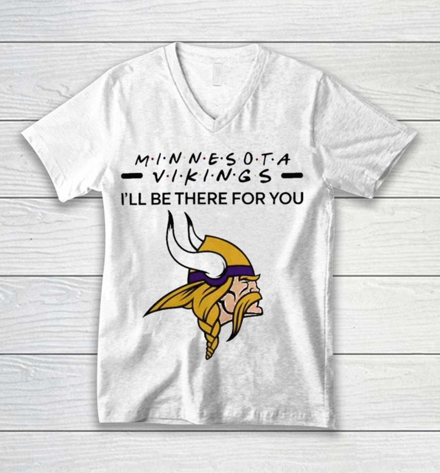 Minnesota Vikings Nfl I’ll Be There For You Logo Unisex V-Neck T-Shirt