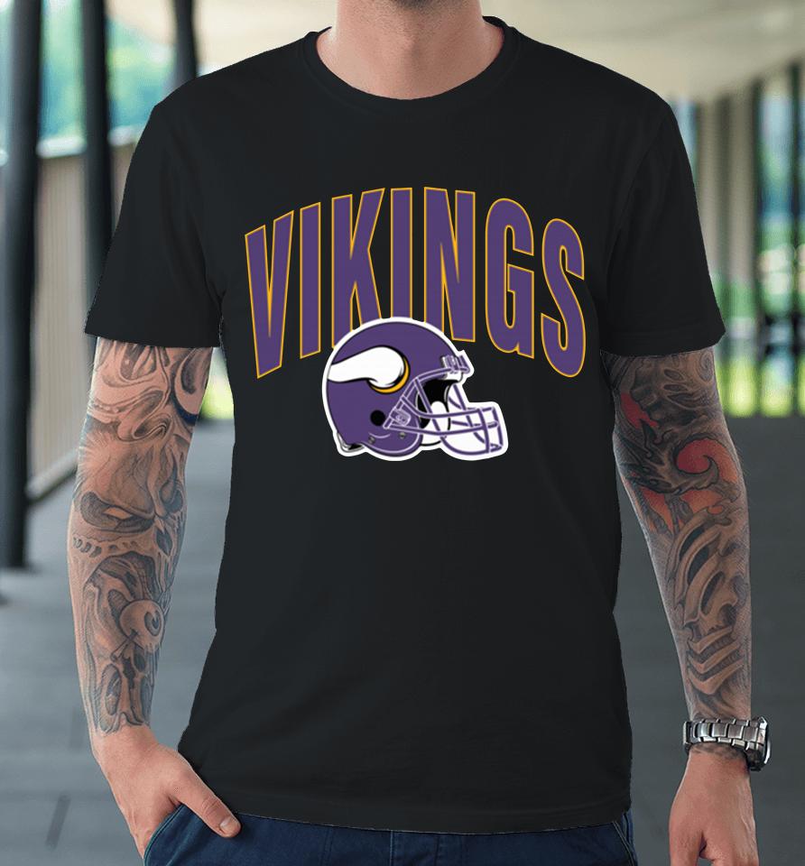 Minnesota Vikings Team Athletic Helmet Premium T-Shirt