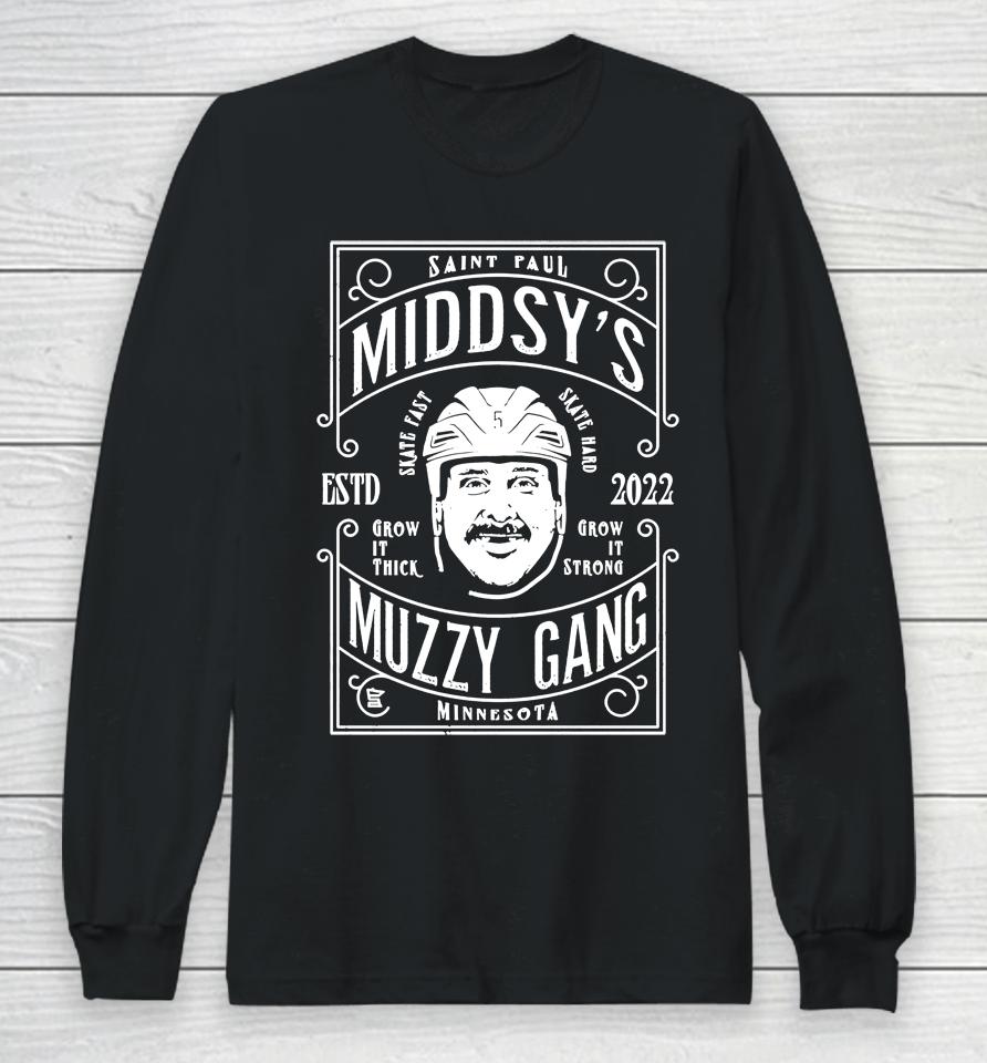 Minnesota Wild Sotastick Middsy's Muzzy Gang Long Sleeve T-Shirt