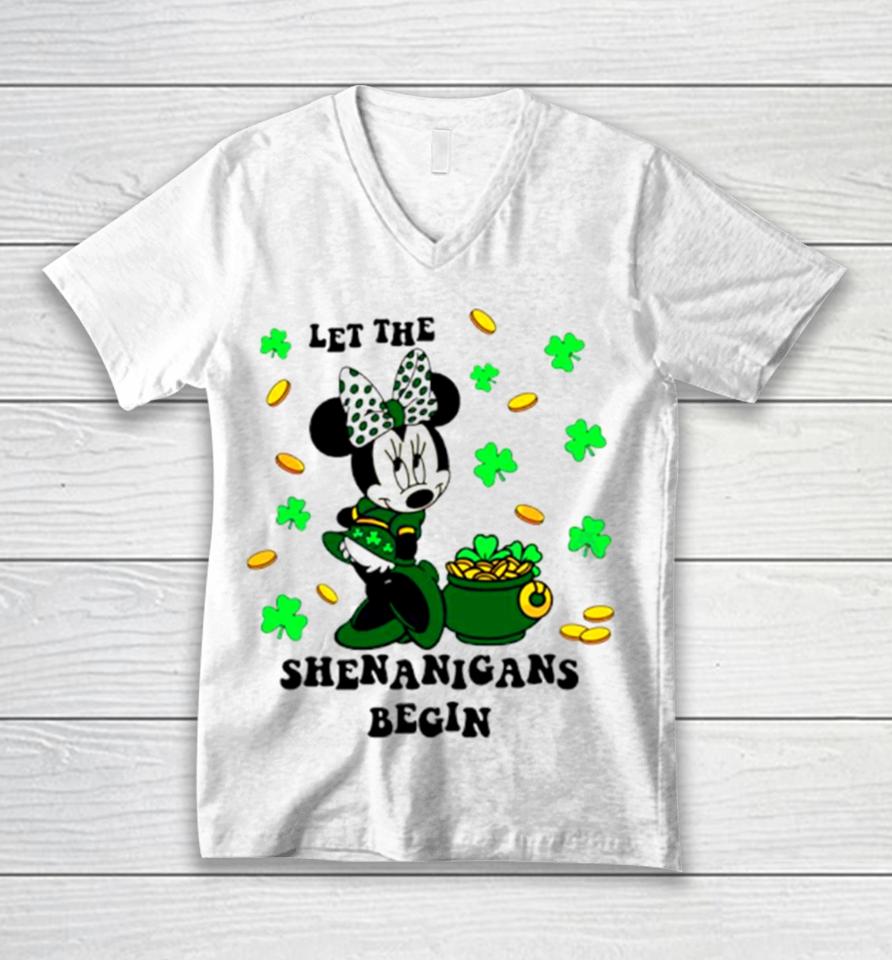 Minnie Lets The Shenanigans Begin Unisex V-Neck T-Shirt