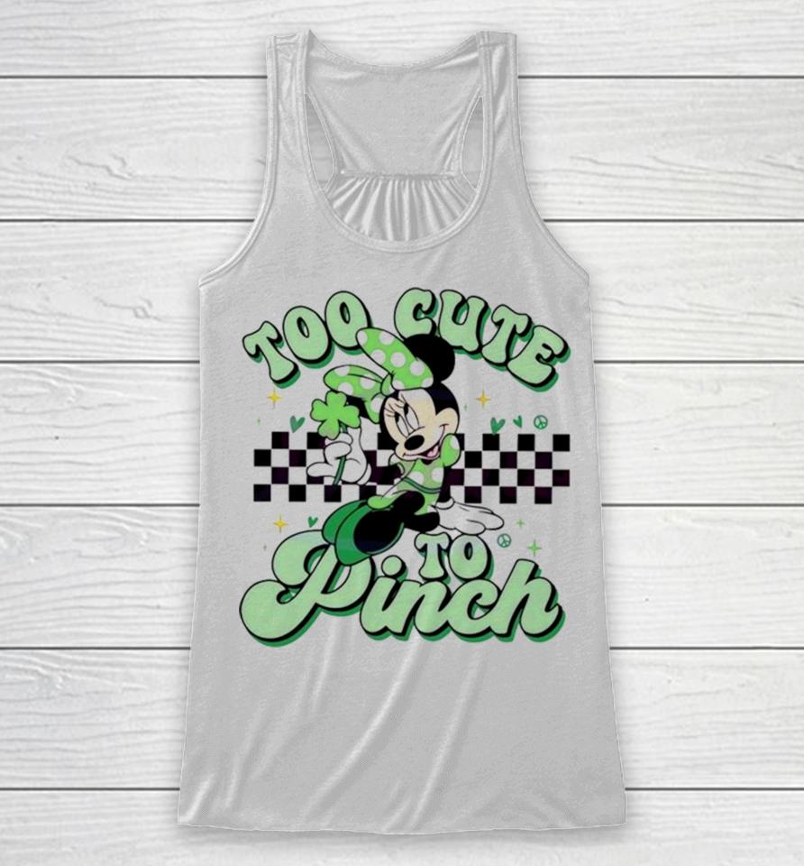 Minnie Mouse Too Cute To Pinch Racerback Tank