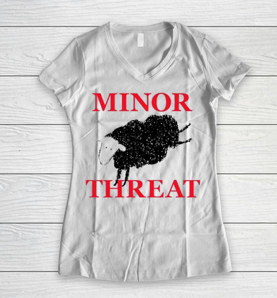 Minor Threat Sheep Women V-Neck T-Shirt