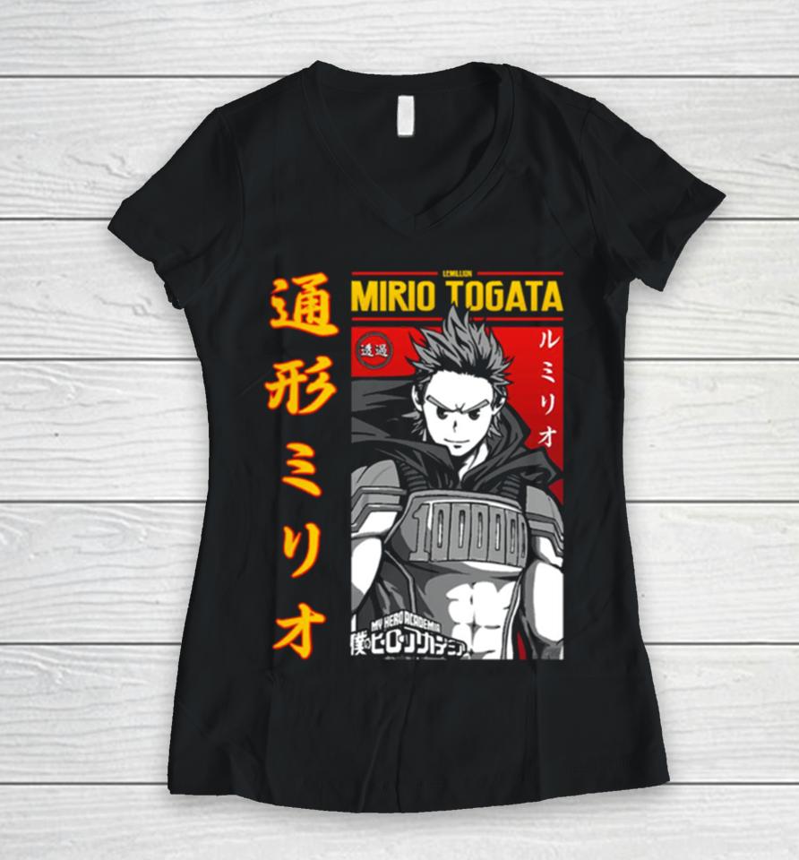 Mirio Togata My Hero Academia Japanese Style Women V-Neck T-Shirt