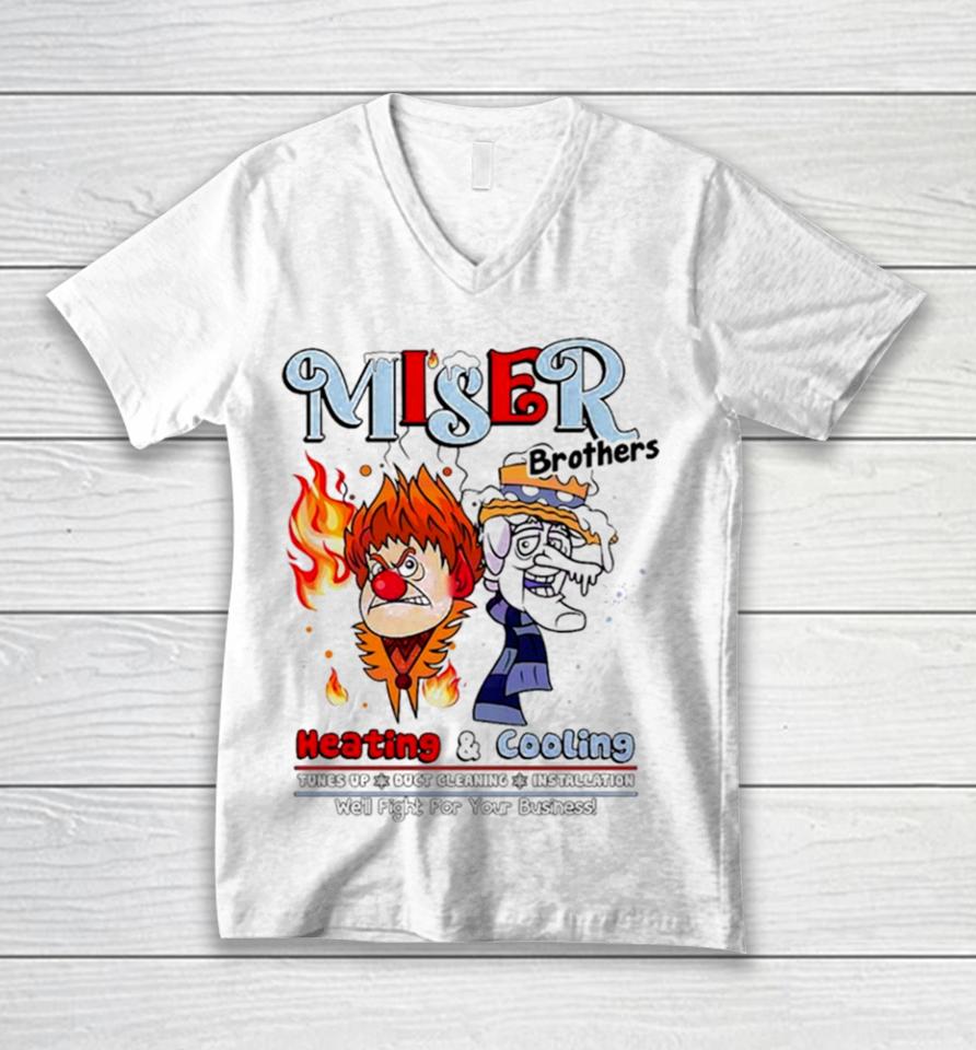 Miser Brothers Fight For Your Business Unisex V-Neck T-Shirt