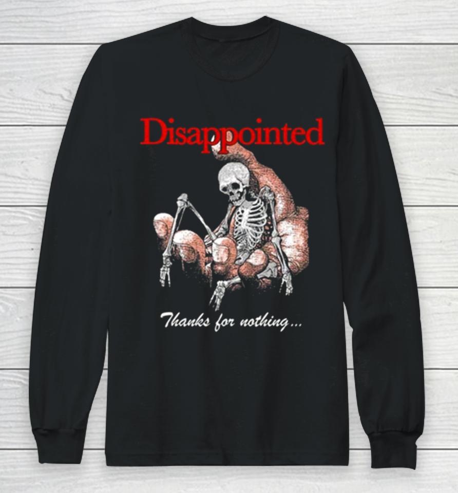 Misery Worldwide Misery Worldwide Disappointed Thanks For Nothing Jumbo Print Long Sleeve T-Shirt