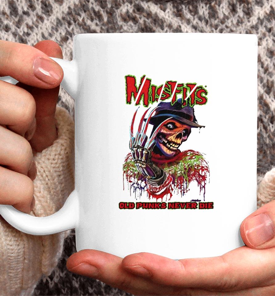 Misfits Old Punks Never Die Skeleton Coffee Mug