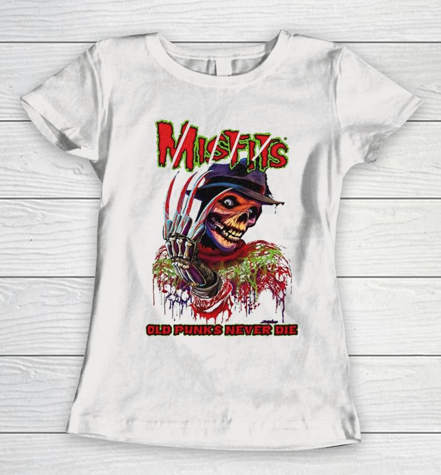 Misfits Old Punks Never Die Skeleton Women T-Shirt