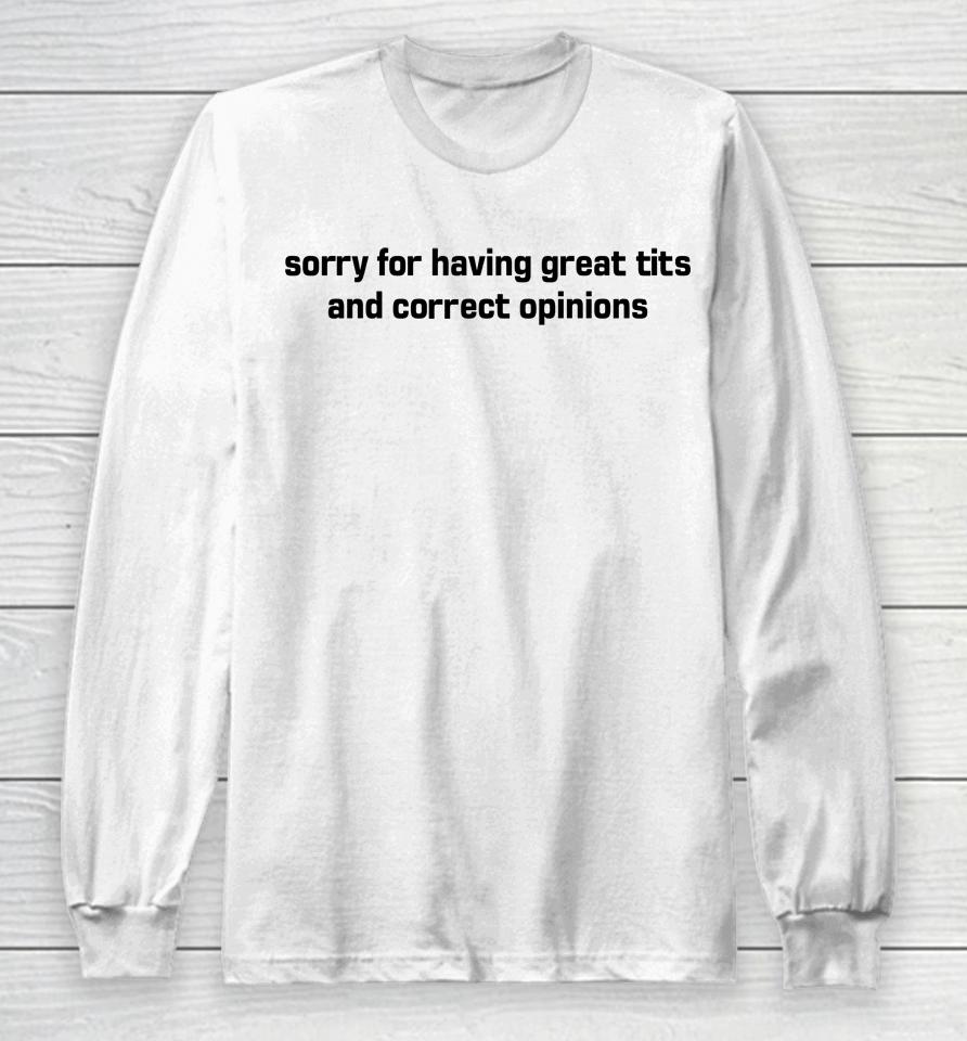 Misha Collins Sorry For Having Great Tits And Correct Opinions Long Sleeve T-Shirt