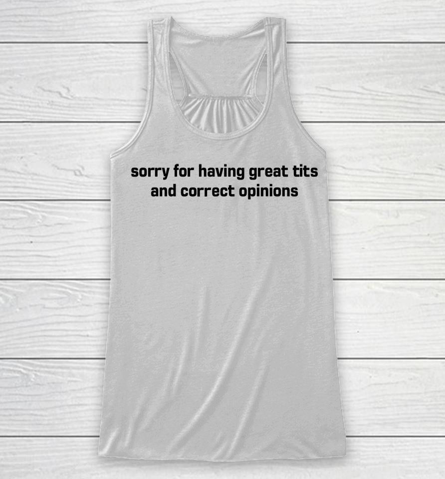 Misha Collins Sorry For Having Great Tits And Correct Opinions Racerback Tank