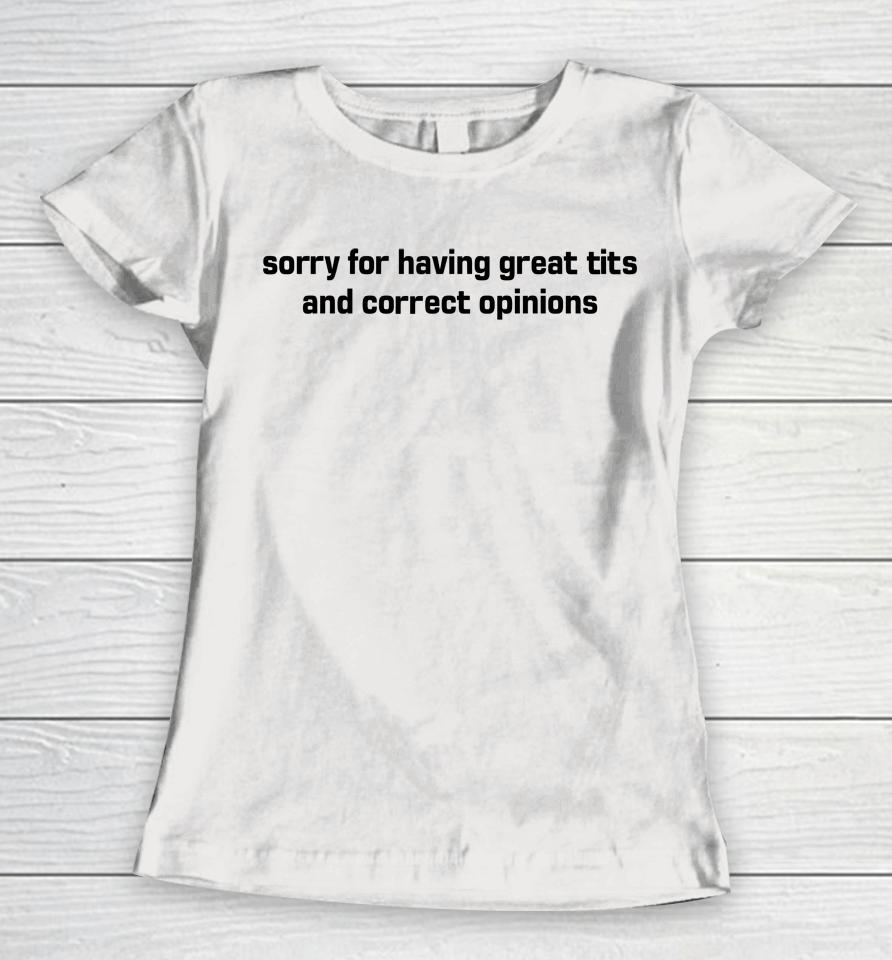 Misha Collins Sorry For Having Great Tits And Correct Opinions Women T-Shirt