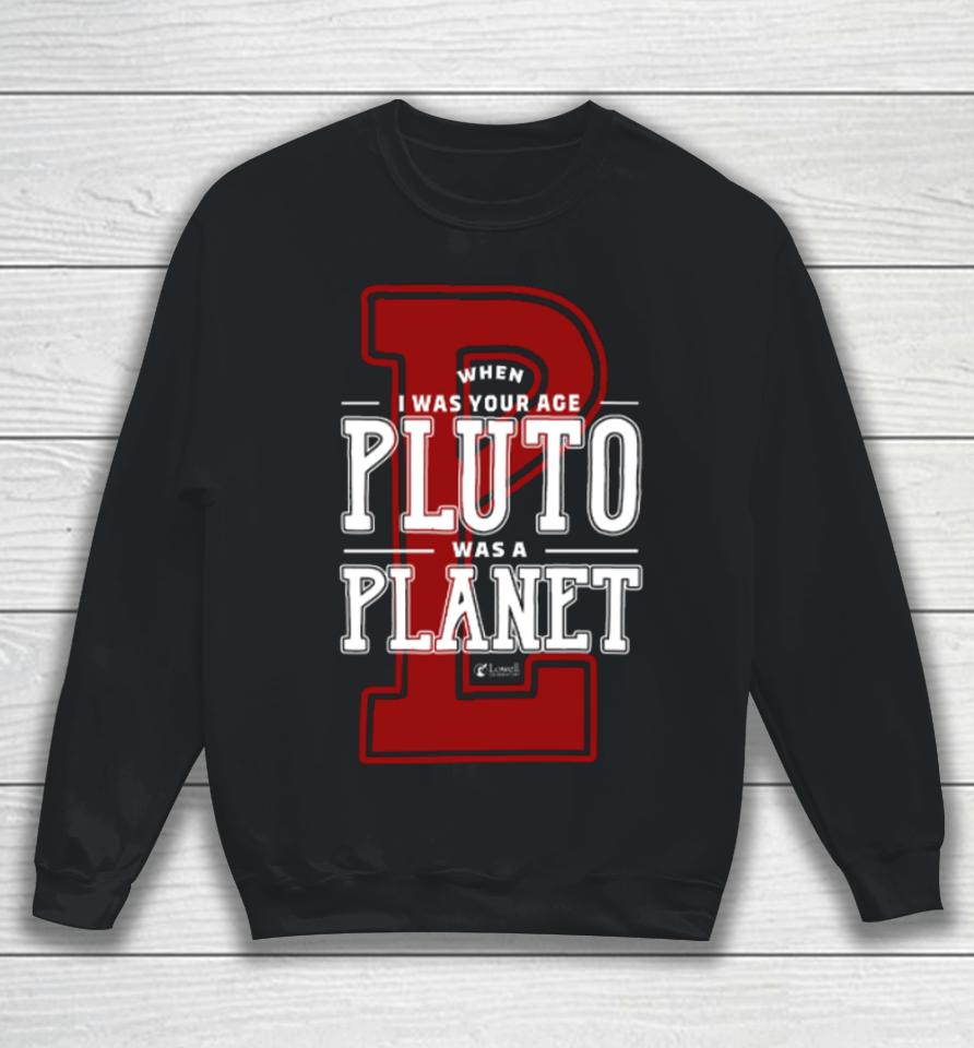 Misha Collins Wearing Lowell Observatory When I Was Your Age Pluto Was A Planet Sweatshirt