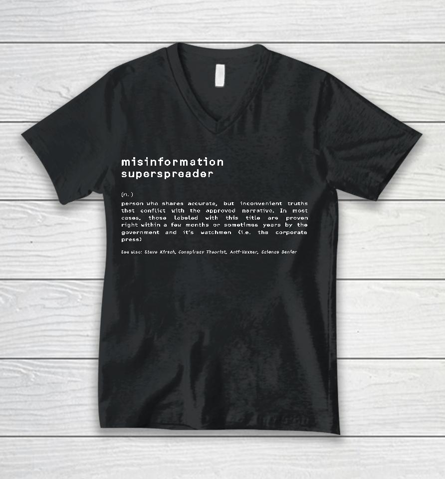 Misinformation Superspreader Definition Unisex V-Neck T-Shirt
