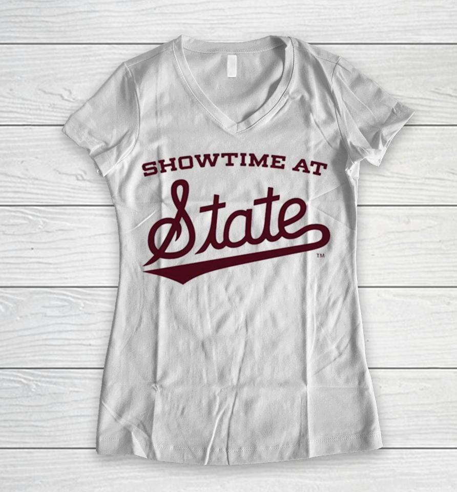 Miss State Showtime At State Women V-Neck T-Shirt