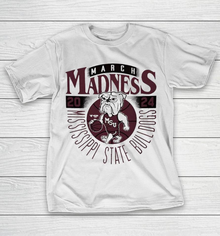 Mississippi State Bulldogs 2024 March Madness Mascot T-Shirt