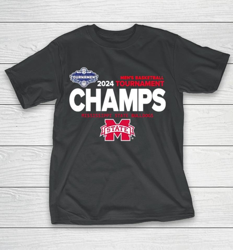 Mississippi State Bulldogs 2024 Men’s Basketball Tournament Champs T-Shirt