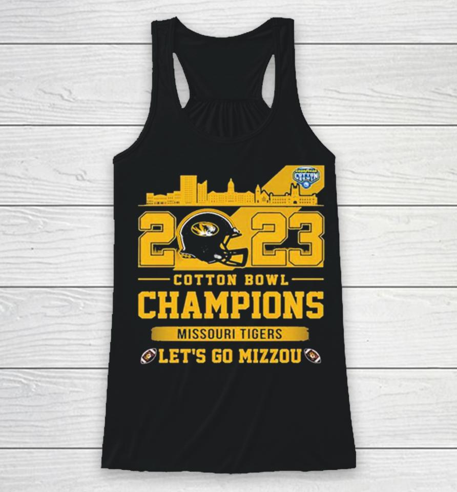 Missouri Tigers 2023 Cotton Bowl Champions Let’s Go Mizzou Racerback Tank